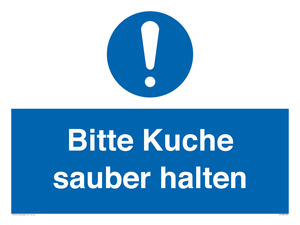 Bitte Kuche sauber halten