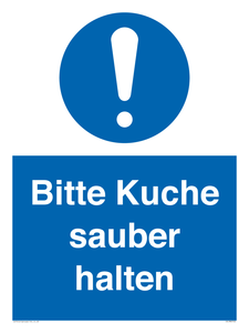 Bitte Kuche sauber halten