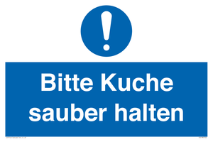 Bitte Kuche sauber halten