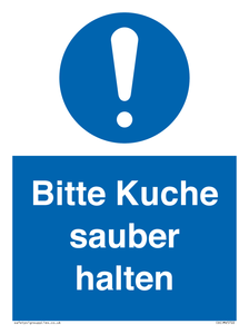 Bitte Kuche sauber halten