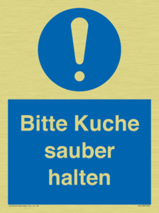 Bitte Kuche sauber halten