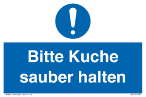 Bitte Kuche sauber halten