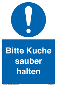 Bitte Kuche sauber halten