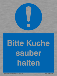 Bitte Kuche sauber halten