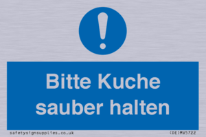 Bitte Kuche sauber halten