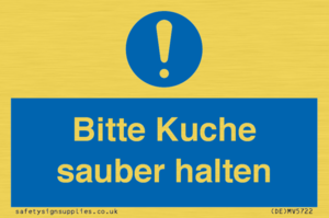Bitte Kuche sauber halten