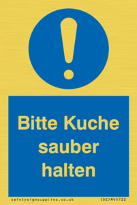 Bitte Kuche sauber halten