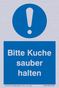 Bitte Kuche sauber halten
