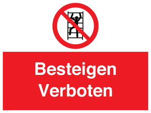 Besteigen Verboten