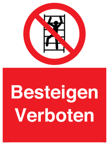 Besteigen Verboten