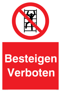 Besteigen Verboten