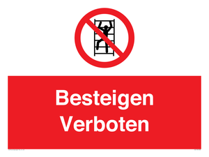 Besteigen Verboten