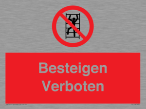 Besteigen Verboten
