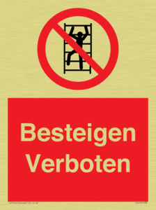 Besteigen Verboten