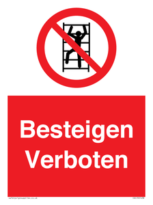 Besteigen Verboten