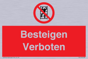 Besteigen Verboten