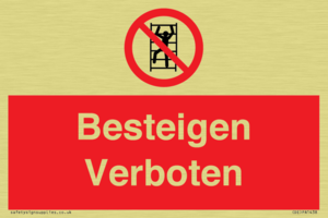 Besteigen Verboten