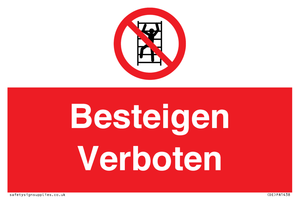 Besteigen Verboten