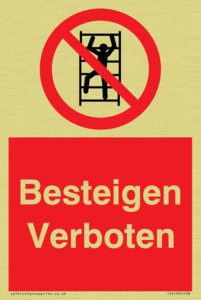 Besteigen Verboten