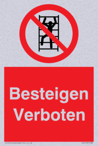 Besteigen Verboten