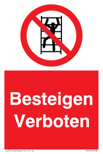 Besteigen Verboten
