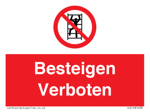 Besteigen Verboten
