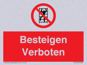 Besteigen Verboten