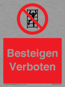 Besteigen Verboten