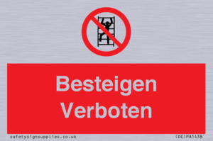 Besteigen Verboten