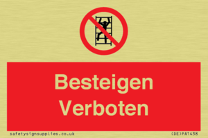 Besteigen Verboten