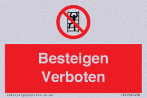 Besteigen Verboten