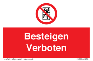 Besteigen Verboten