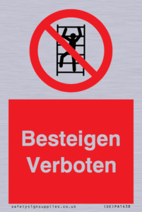 Besteigen Verboten