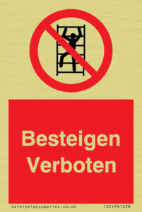 Besteigen Verboten