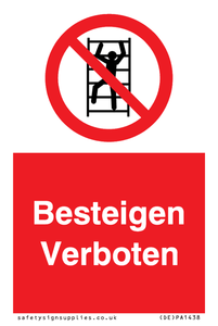 Besteigen Verboten