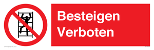 Besteigen Verboten