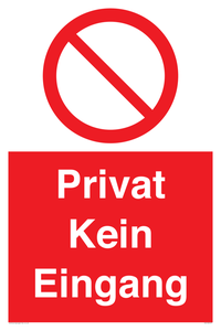 Privat Kein Eingang