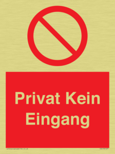 Privat Kein Eingang