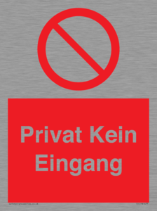 Privat Kein Eingang