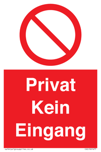 Privat Kein Eingang
