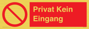 Privat Kein Eingang