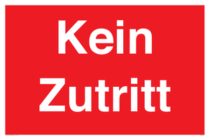 Kein Zutritt