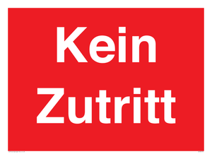 Kein Zutritt