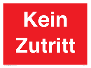 Kein Zutritt