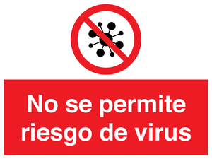 No se permite riesgo de virus