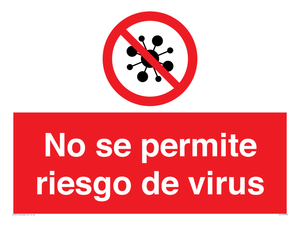 No se permite riesgo de virus