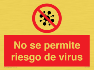 No se permite riesgo de virus