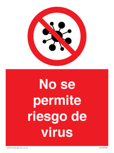 No se permite riesgo de virus