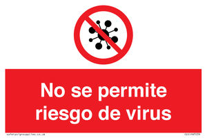 No se permite riesgo de virus