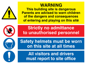 General site safety sign